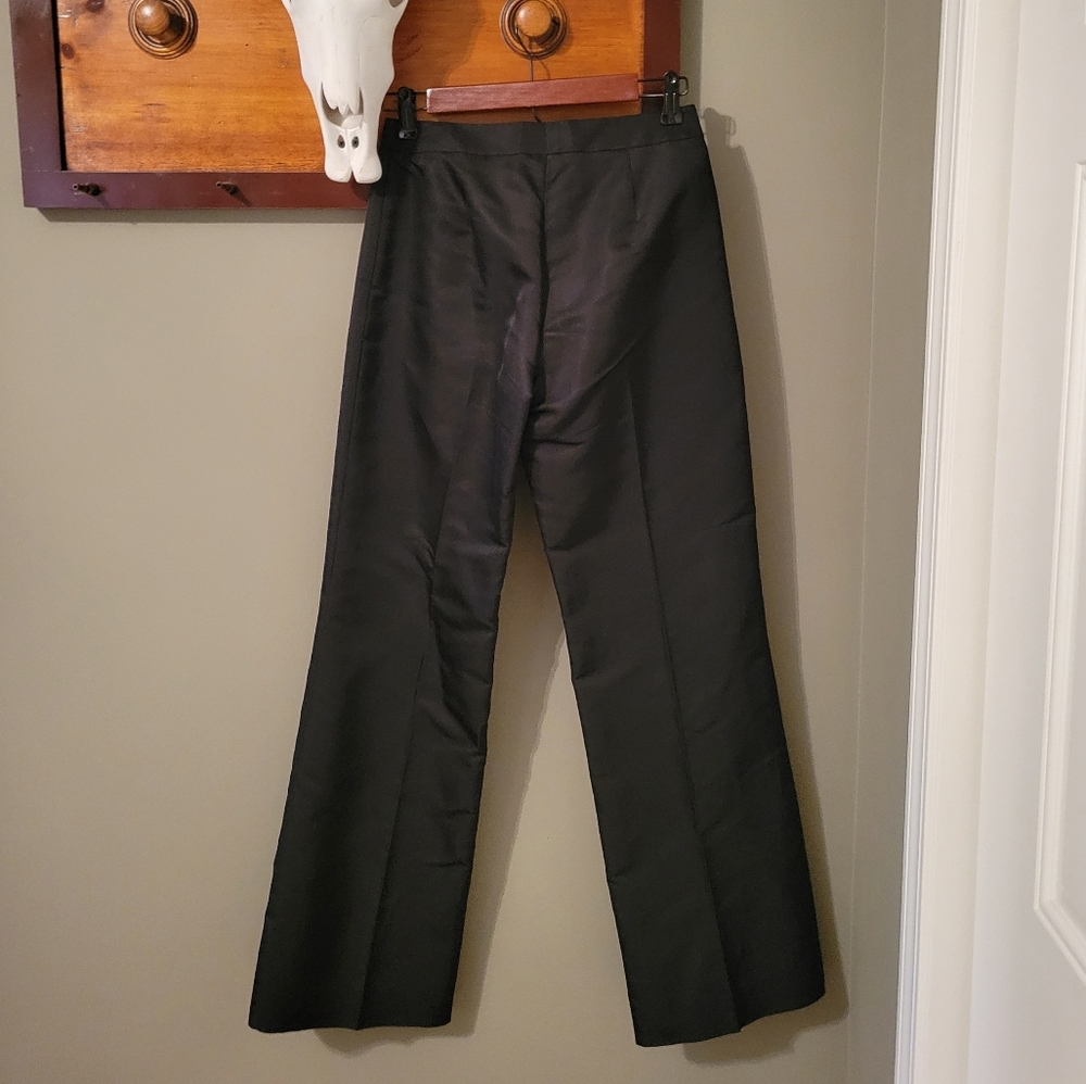 Harold's 100% Silk Black Dress Pants Women's Size 0 Career Office Trousers - Picture 4 of 11